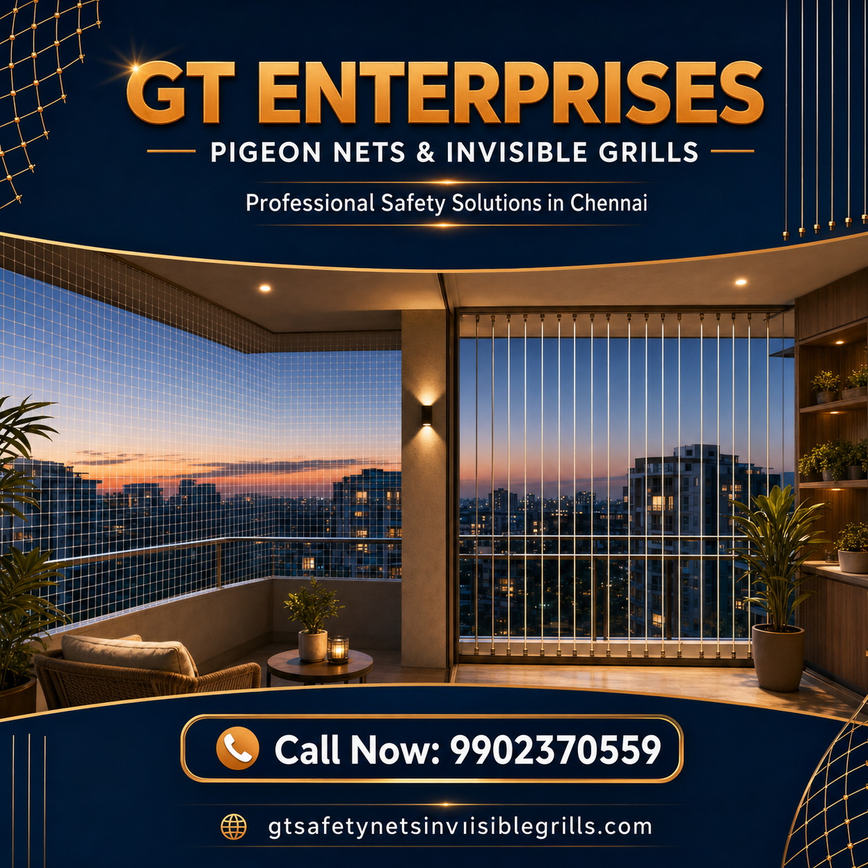 GT Enterprises - Pigeon Nets & Invisible Grills